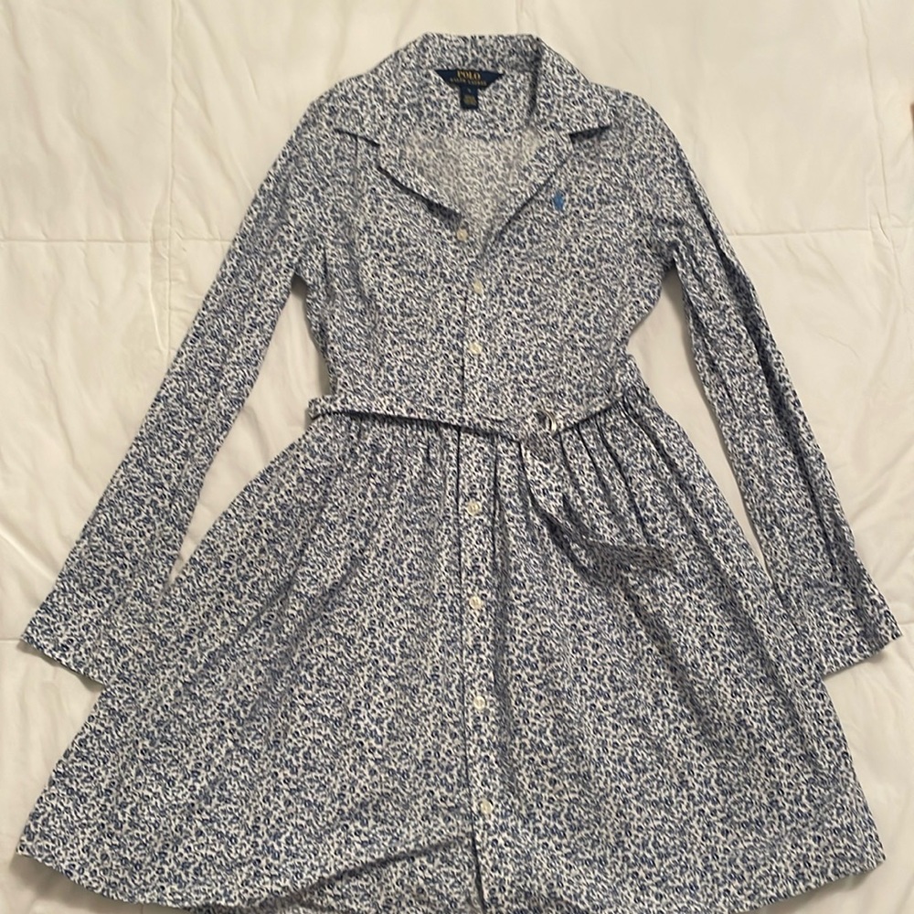 Polo by Ralph Lauren Kids Dress in Blue and White Floral